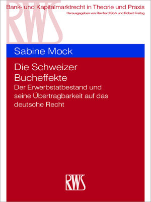 cover image of Die Schweizer Bucheffekte